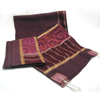 Burgundy Swirl Tallit